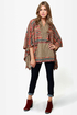 Obey Drifter Southwest Print Poncho Sweater