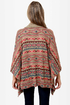 Obey Drifter Southwest Print Poncho Sweater