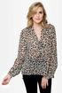 Obey Day Dreamer Sheer Animal Print Top