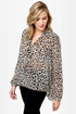Obey Day Dreamer Sheer Animal Print Top
