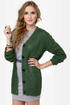 Cardi Hearty Green Cardigan Sweater