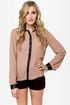 Livin' On the Edge Blush Button-Up Top