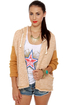 RVCA Stand Up Heathered Tan Hoodie