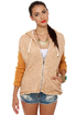 RVCA Stand Up Heathered Tan Hoodie