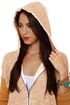 RVCA Stand Up Heathered Tan Hoodie