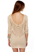 RVCA Marquee Moon Beige Fringe Dress