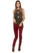 RVCA Life & Times Burgundy Corduroy Skinny Pants
