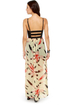 Bad to the Bustier Feather Print Maxi Dress