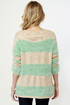Polar Opposites Mint and Beige Sweater