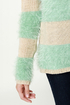 Polar Opposites Mint and Beige Sweater