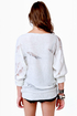 Crossbones Beaded Ivory Sweater