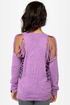Need to Vent Cutout Lavender Sweater