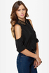 Mag-neato Black Button-Up Studded Top