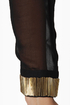 Bead-sy Bee Sheer Black Button-Up Top