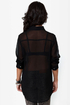 Back to Skull Black Button-Up Top