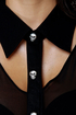 Back to Skull Black Button-Up Top