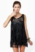 Counterculture Black Fringe Top
