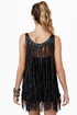 Counterculture Black Fringe Top