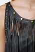 Counterculture Black Fringe Top