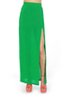 One Slit Wonder Green Maxi Skirt