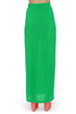 One Slit Wonder Green Maxi Skirt
