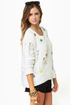 Playing it Jeweled Ivory Sweater