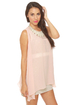 All Dolled Up Blush Pink Sheer Mini Dress