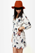Roxy For Love Beige Floral Print Dress