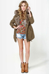 Parka Avenue Army Green Coat