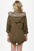 Parka Avenue Army Green Coat