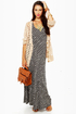 Moroccan and Rollin\' Black Print Maxi Dress