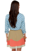 Roll Call Taupe and Coral Mini Skirt