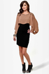 Glammy Awards Beaded Black and Brown Dress