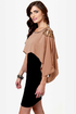 Glammy Awards Beaded Black and Brown Dress
