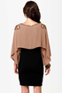 Glammy Awards Beaded Black and Brown Dress