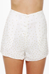 Dainty Dots Studded Ivory Shorts
