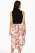 Birds in Paradise Bird Print Midi Skirt