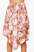 Birds in Paradise Bird Print Midi Skirt