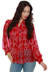 Arrow Escape Red Print Top