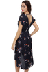 Three Little Birds Navy Blue Print Dress