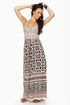 Bodice Goddess Print Maxi Dress