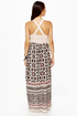 Bodice Goddess Print Maxi Dress