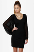 Up My Sleeves Black Dress