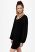 Up My Sleeves Black Dress