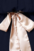 Greek Squad Embroidered Navy Blue Dress