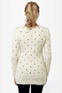 Fuzzy Dice Ivory Sequin Sweater