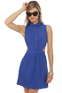 No Doubt Cutout Blue Dress