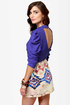 Baby, You're a Ruched Ma'am Indigo Blue Top