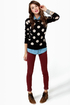 THML On the Dotted Line Polka Dot Sweater