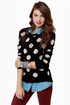 THML On the Dotted Line Polka Dot Sweater